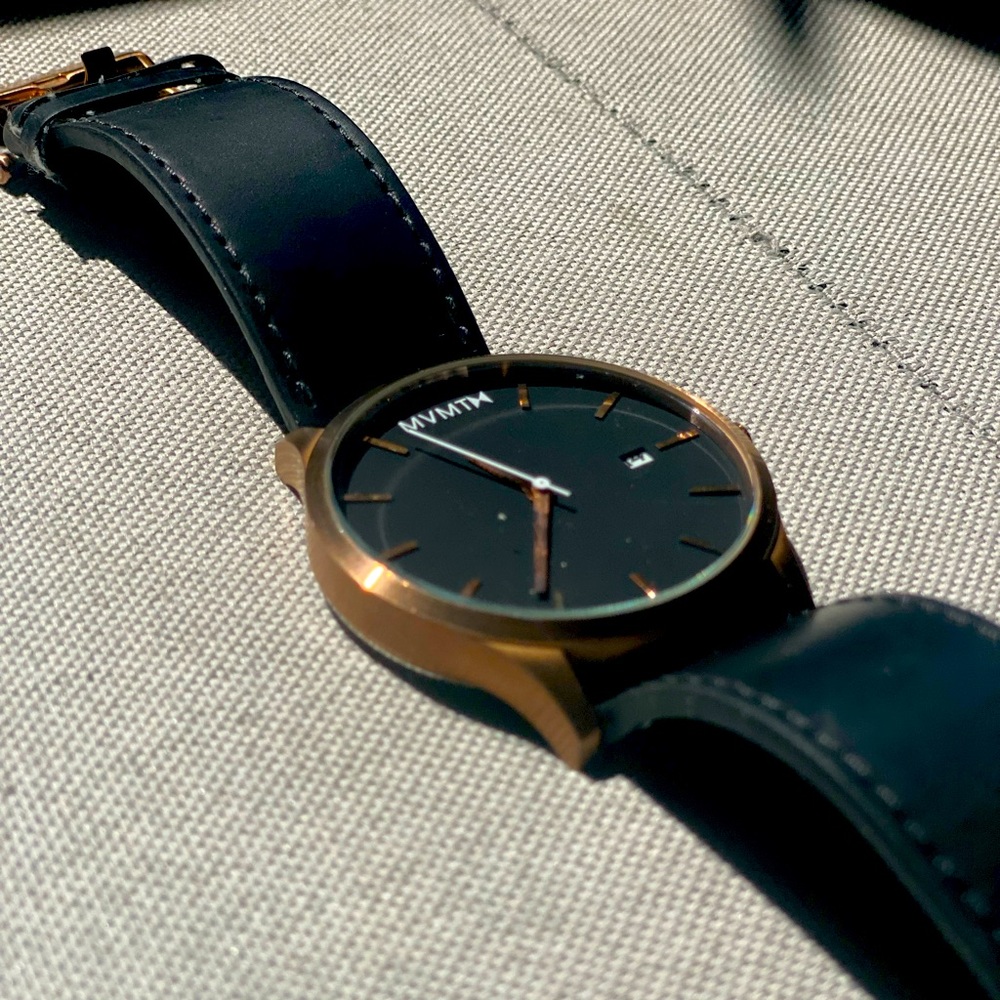 MVMT Watch, Rose Gold Black